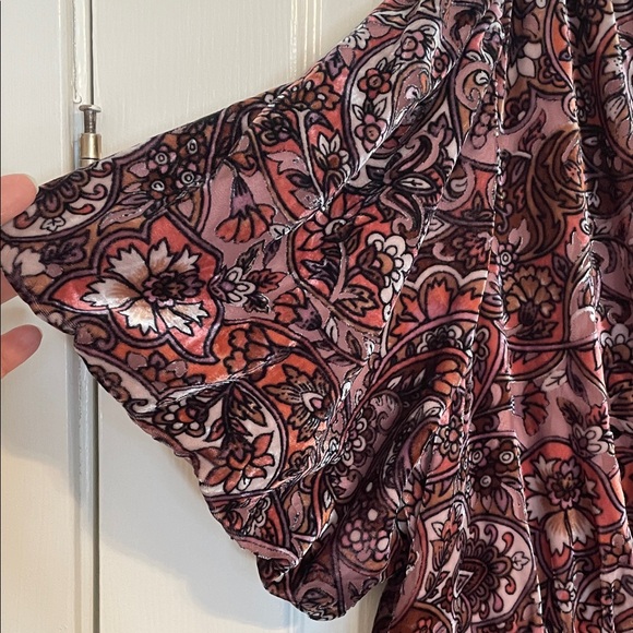 Anthropologie Burgundy Velvet Midi Dress - Picture 4 of 10